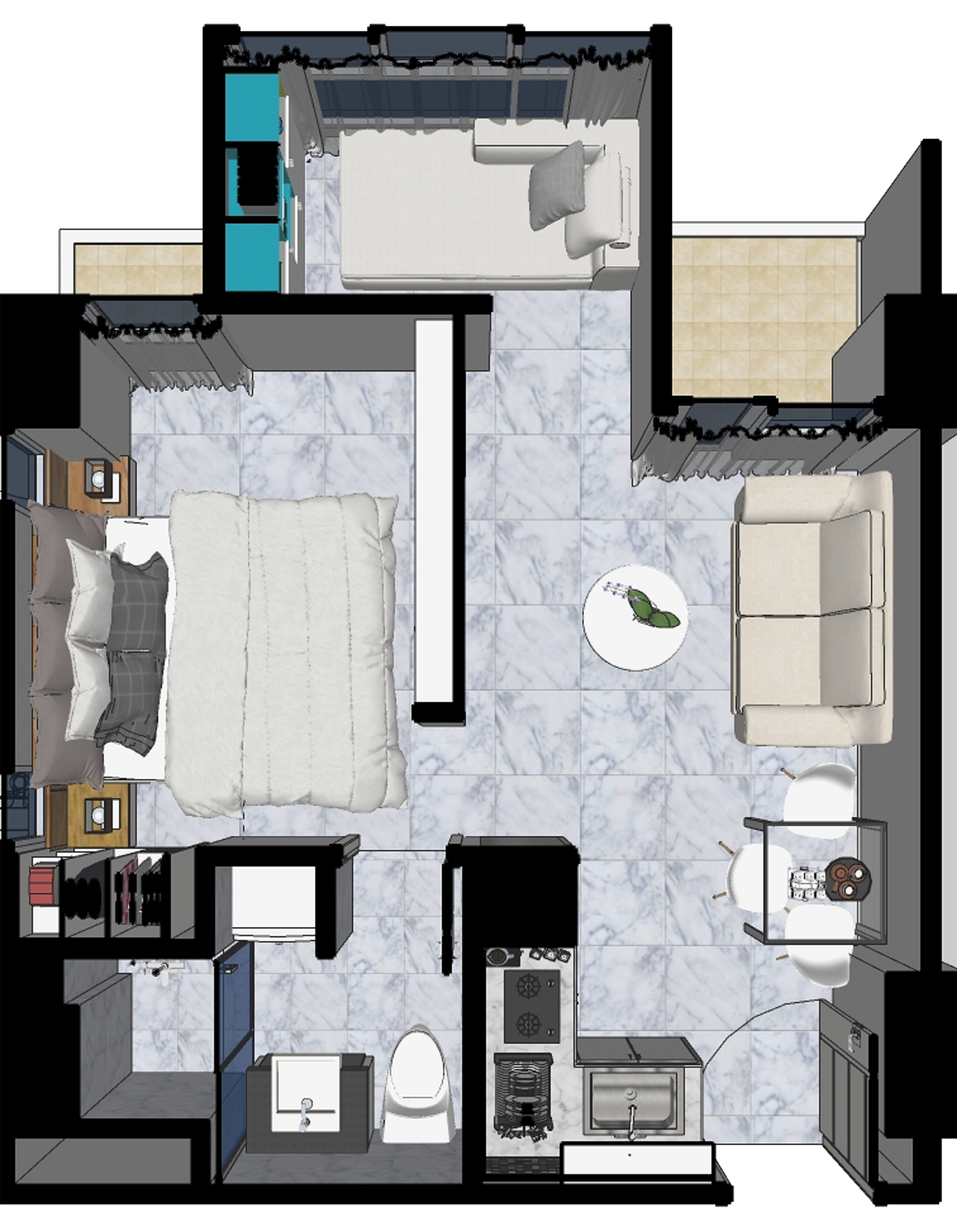 1 BEDROOM